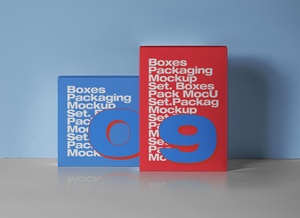 Front Facing Product Box Packaging Mockup