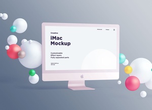 Fully Customizable iMac Mockup