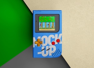 Gameboy Gatch Game Console Mockup