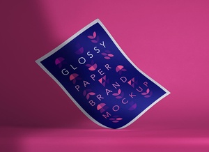 Glossy Flex Paper A4 Mockup