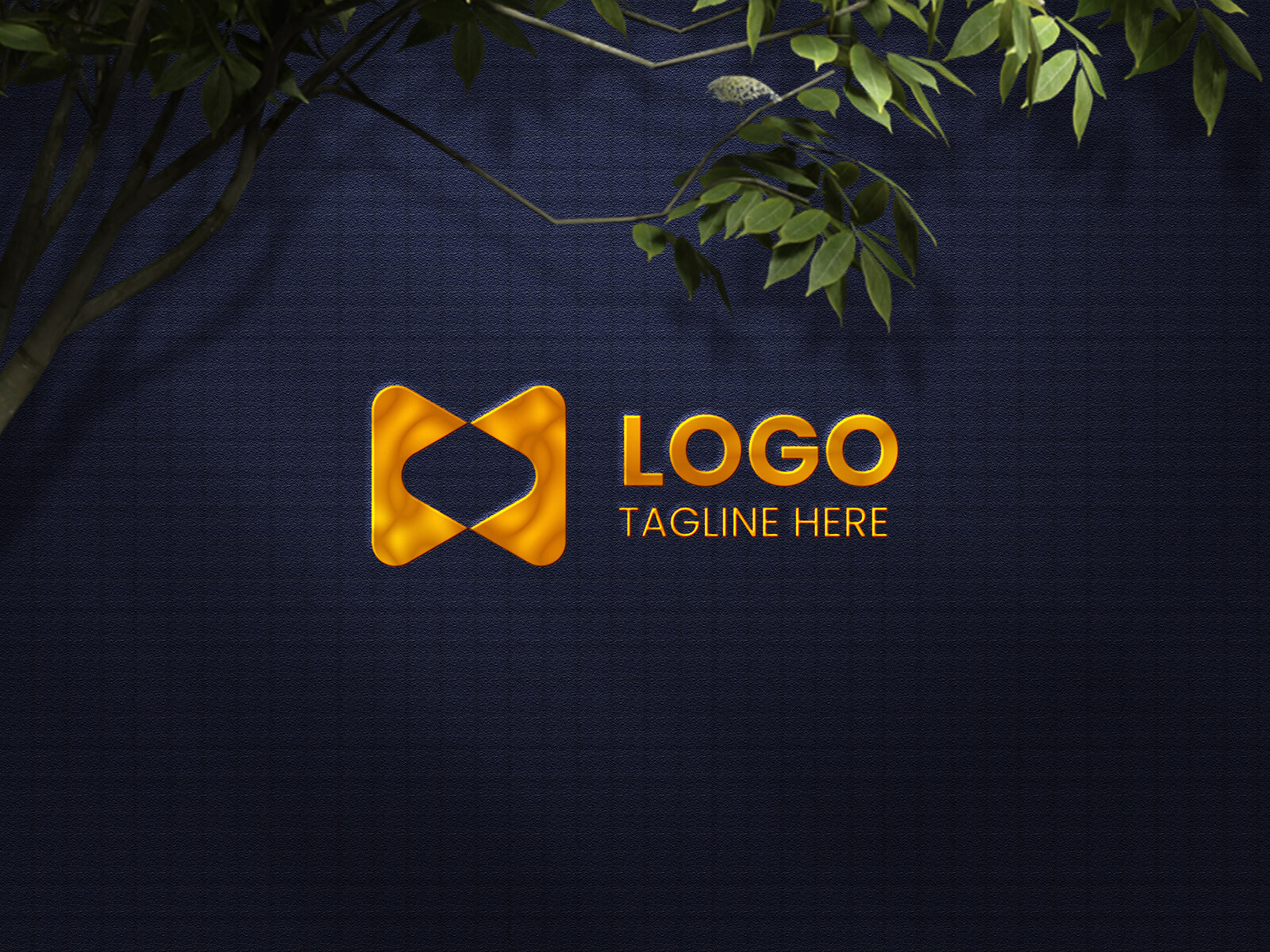 Maqueta de logotipo de texto brillante