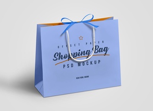 Grocery Paper Shopping Bag Mockup