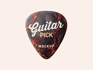 Guitar Stringed Instrument Pick Mockup