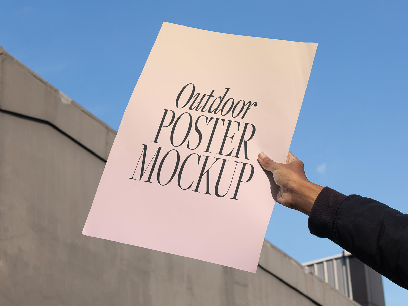 Hand Holting A3 Mockup de carteles