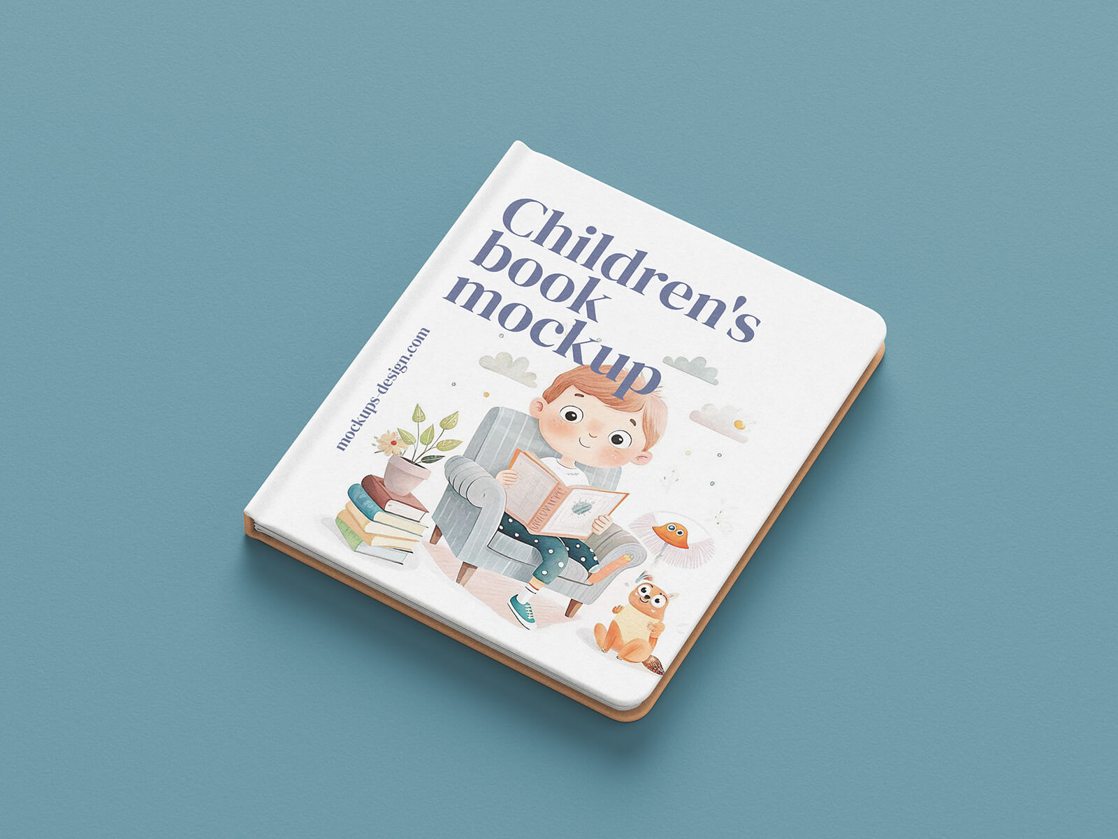 Maqueta de libros de cuentos para niños de tapa dura