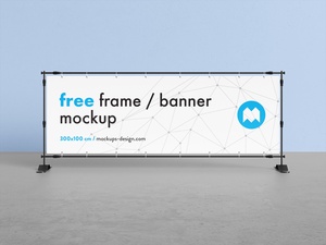 Horizontal Event Banner Frame Stand Mockup Set