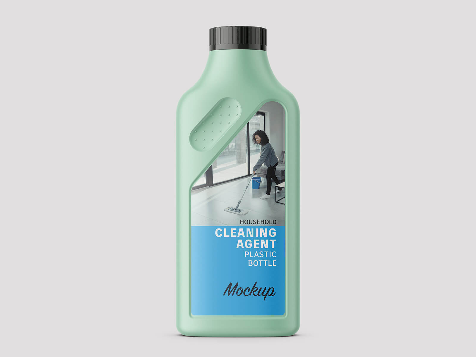 Household Cleaning Agent Plastic Bottle Mockup