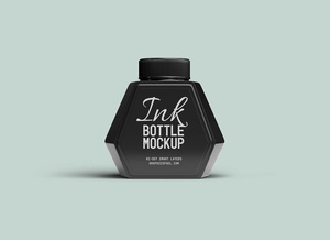 Ink Pot Bottle Mockup