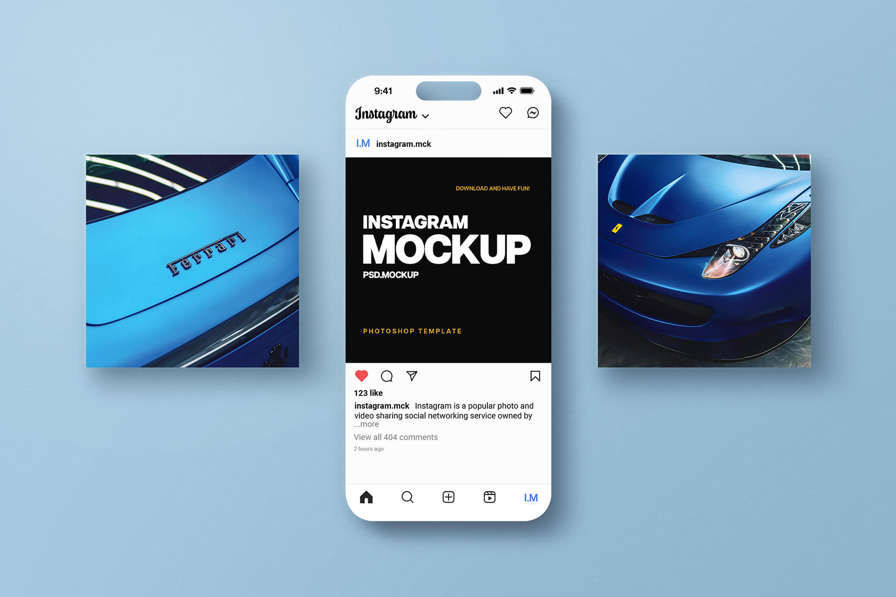 Instagram Sponsored Ads Mockup