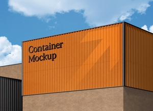 Intermodal Shipping Container Mockup