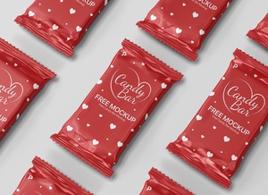 Candys isométriques / barre de chocolat Packaging Mockup