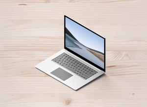 Isometric Microsoft Surface Laptop Mockup