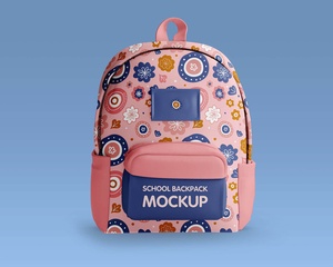 Kid?s School Backpack Mockup Set