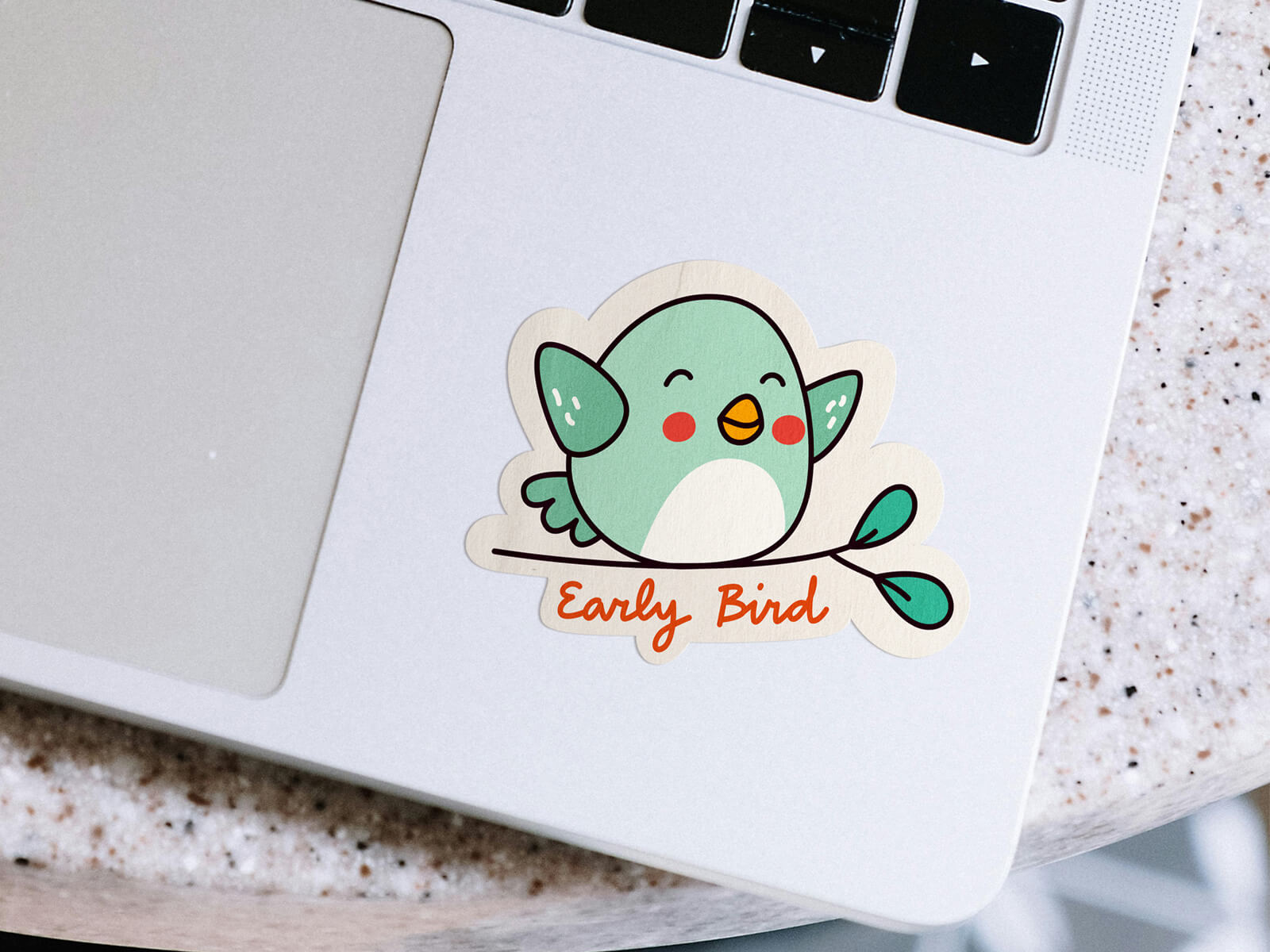 Laptop Sticker Mockup
