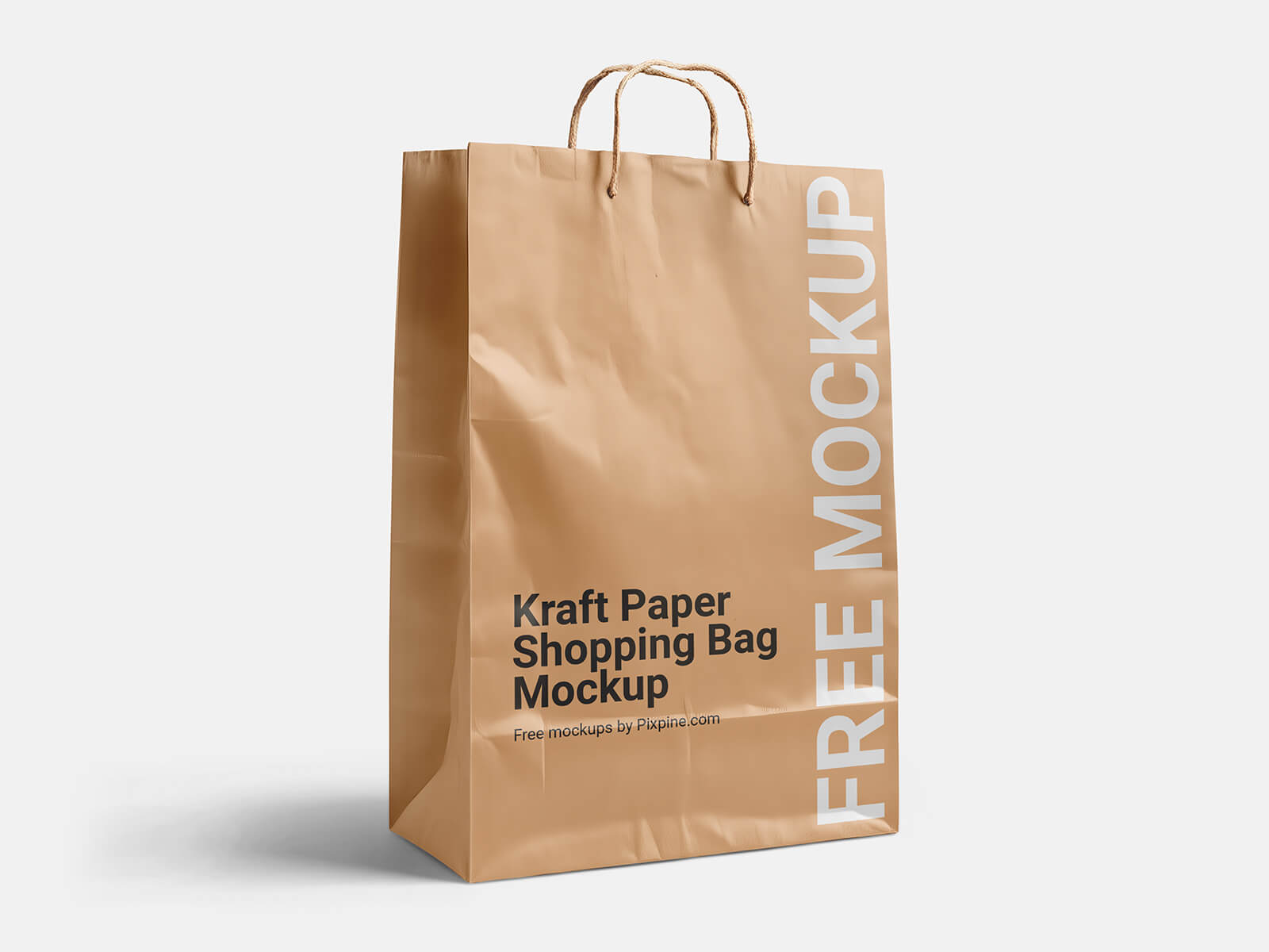 Maqueta de bolsa de compras de papel kraft grande