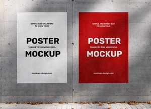 Large Street Wall Posters Mockup