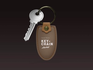 Leather Keychain / Keyring Mockup Set