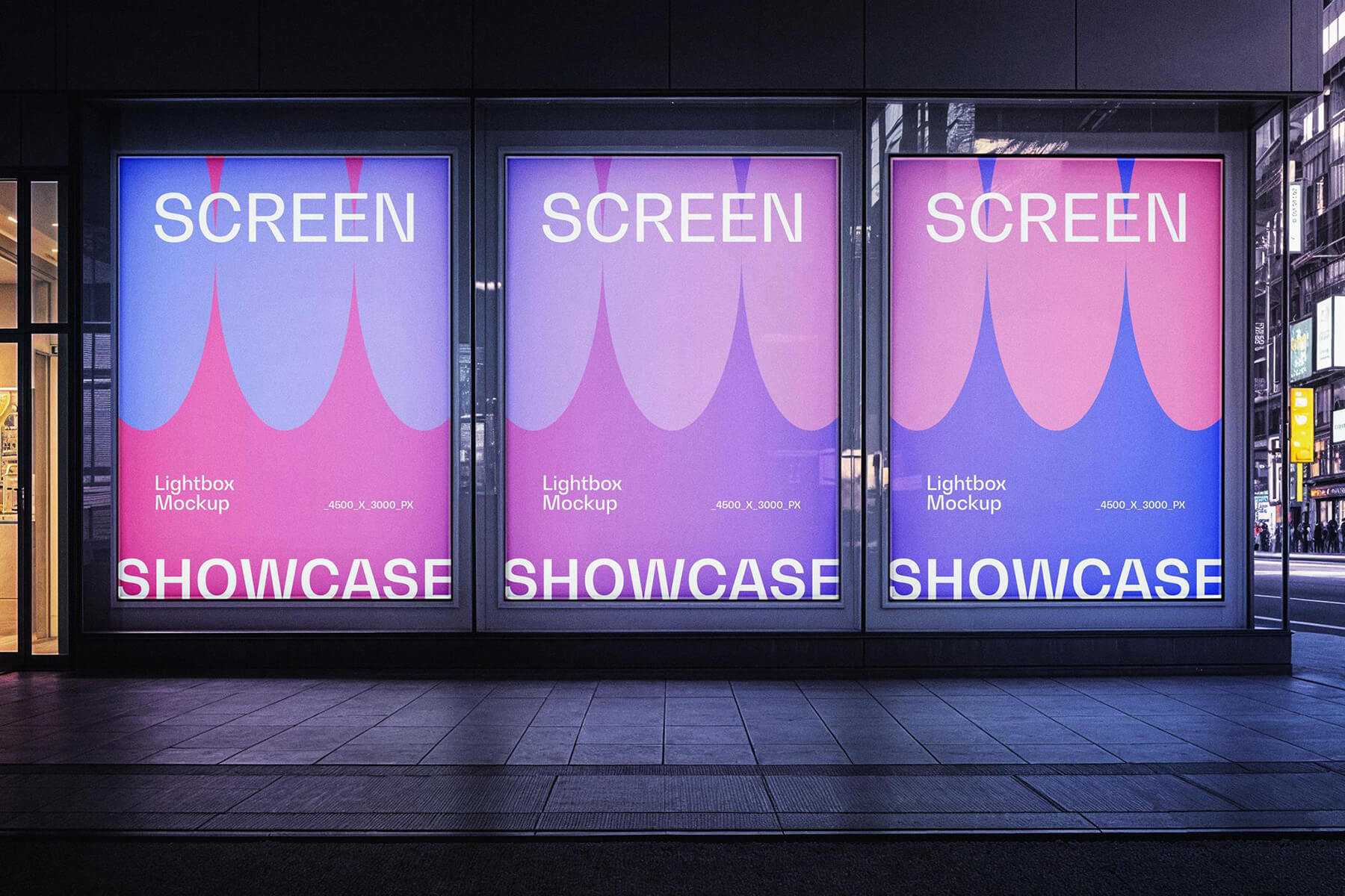Poster de l'écran numérique Lightbox MACKUP