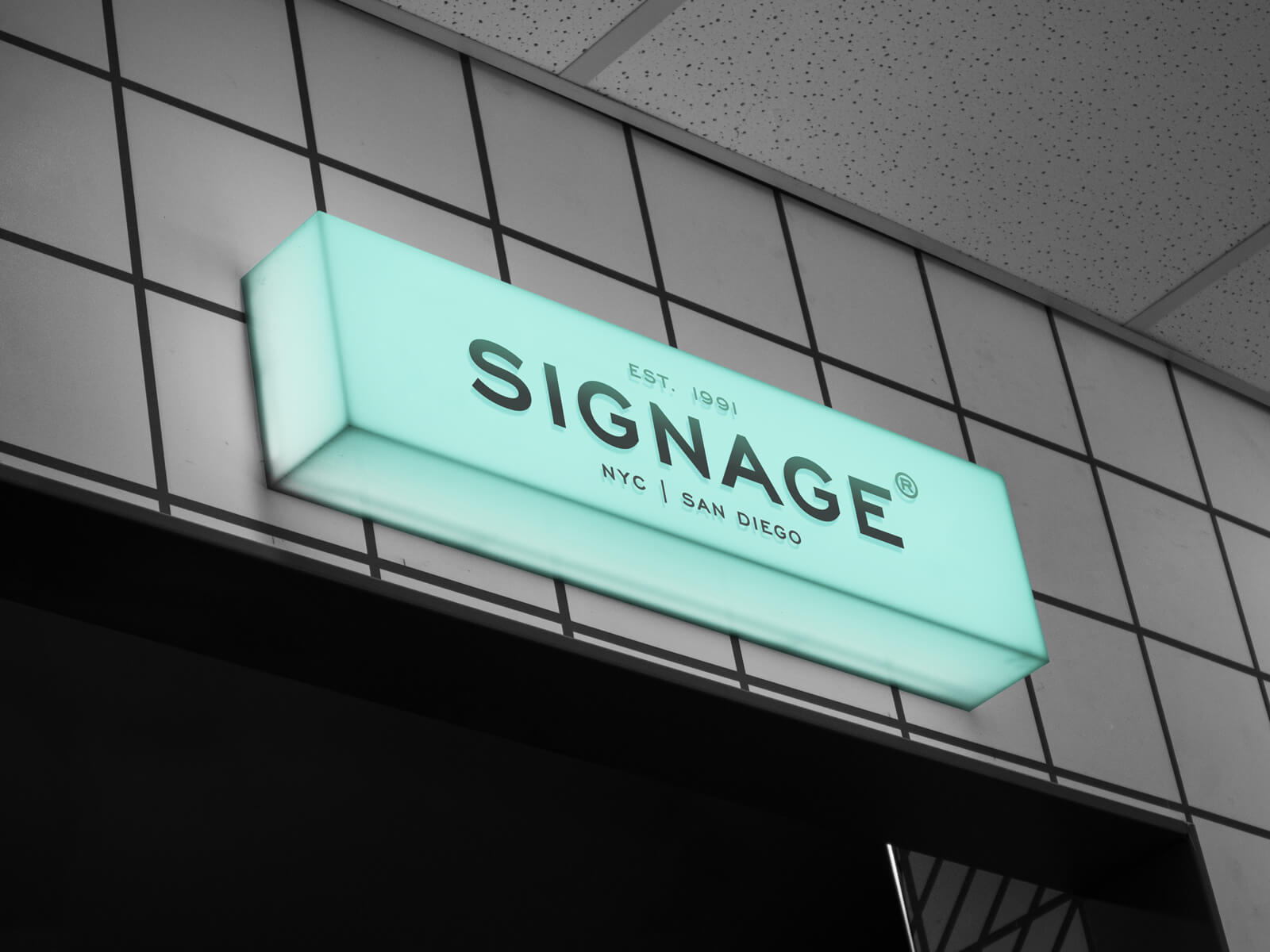 Lightbox Signage Mockup