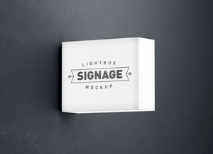 Neon Lightbox Signage Mockup