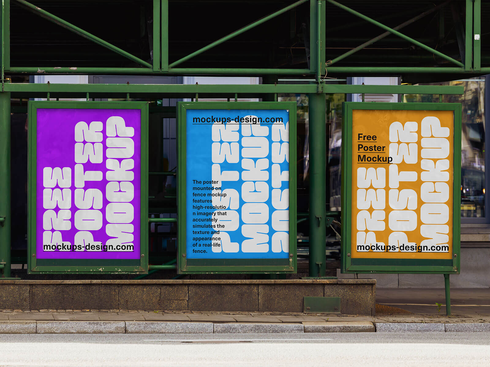 Affiches de rue à cadre en métal aligné MACKUP