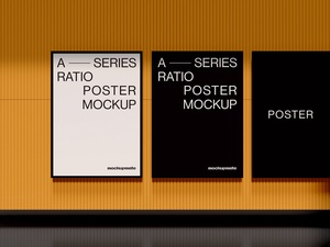 Lined-up Street Posters Mockup