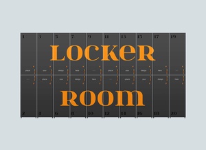 Locker Room Storage Cabinet Mockup