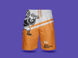 Loose Jogger Sweatpants / Shorts Mockup