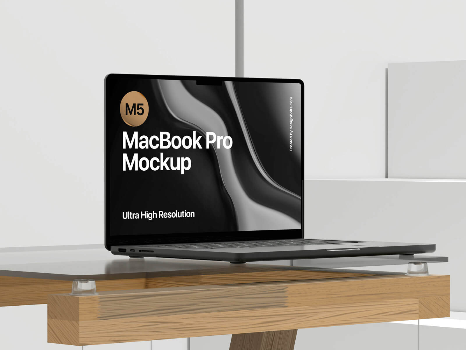M5 MacBook Pro en la maqueta de mesa