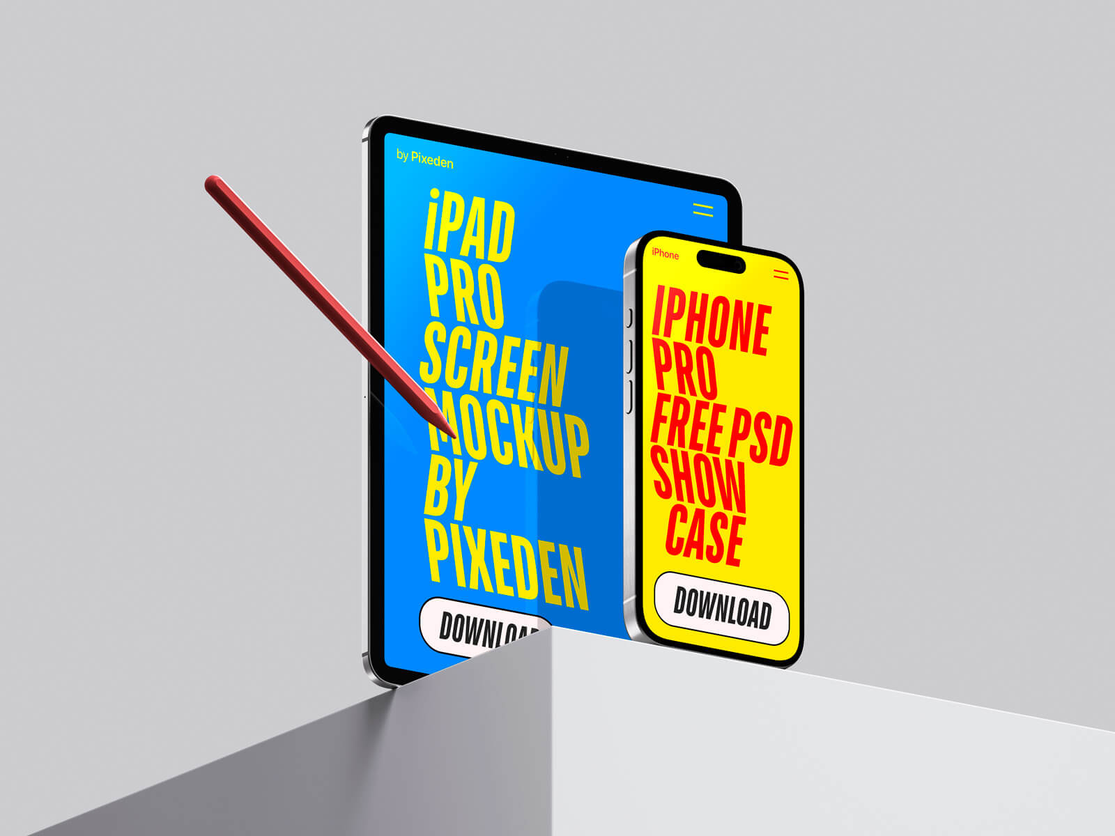 M5 iPad Pro & iPhone 17 Pro Max Mockup