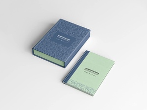 Magnetischer Hardcover -Buch Geschenkbox Mockup