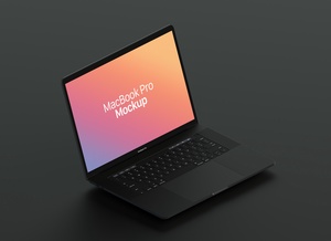 Maqueta Matt Black MacBook Pro