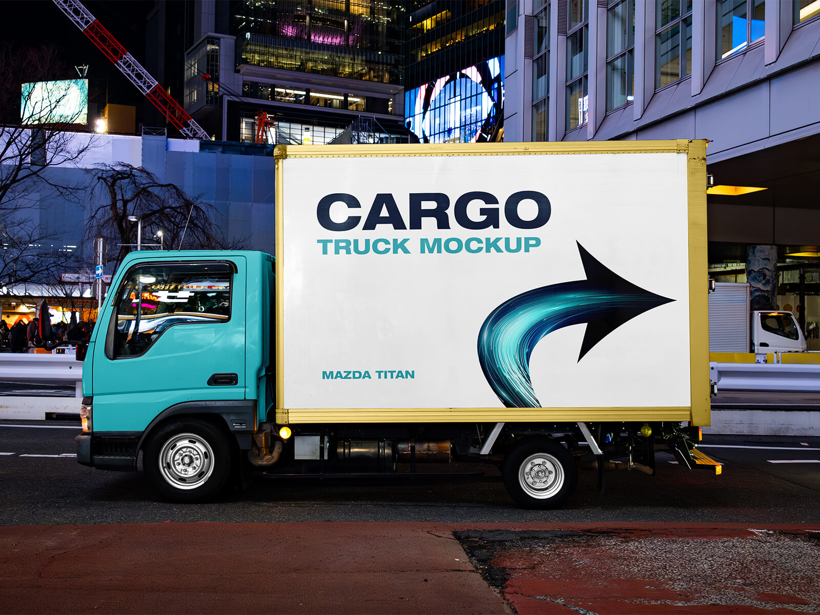 Mazda Titan Cargo Transportation Truck Mockup