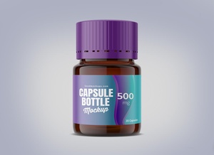 Medicine Tablet / Capsule Bottle Mockup