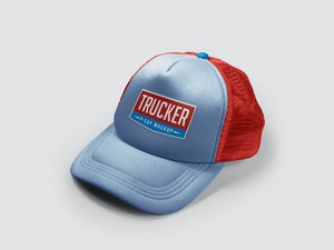 Men / Women Summer Trucker P-Cap Mockup