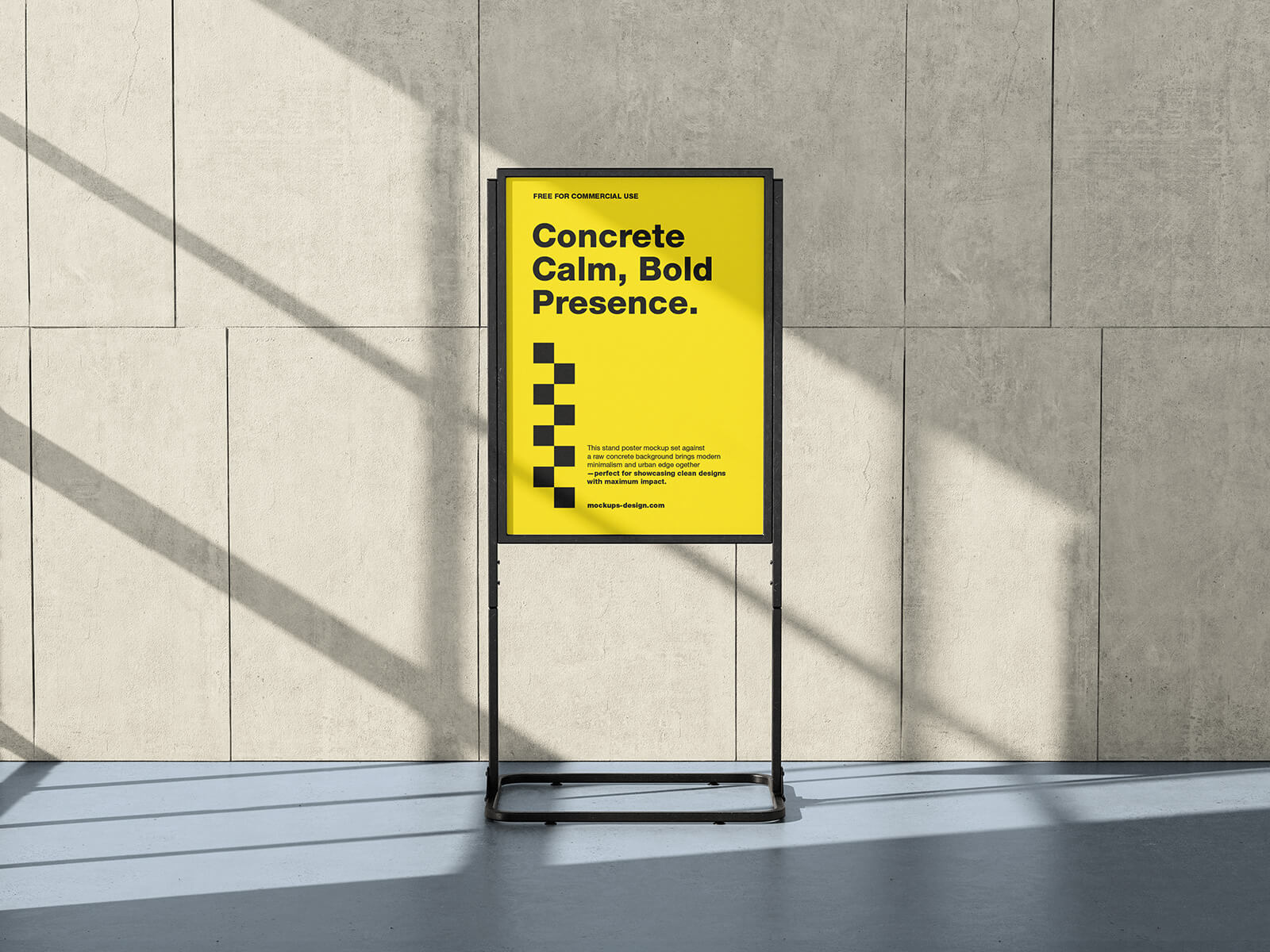 Metallständer gerahmtes Poster -Mockup -Set