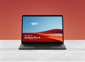 Microsoft Surface Pro X Mockup d'ordinateur portable