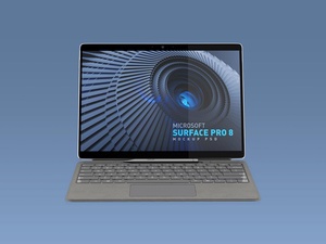 Surface Pro 8 2-in-1 Business Laptop Mockup Set