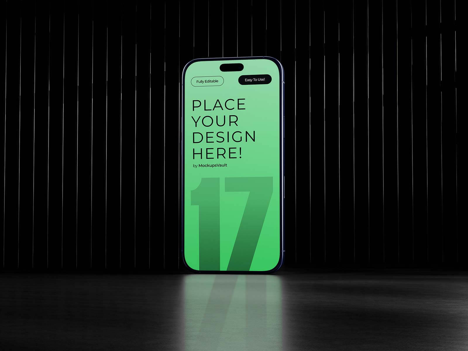 Maqueta de medianoche del iPhone 17 Pro