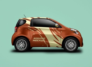 Mini Electric Car Branding Mockup