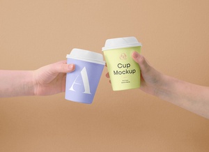 Disposable Mini Paper Coffee Cup Mockup