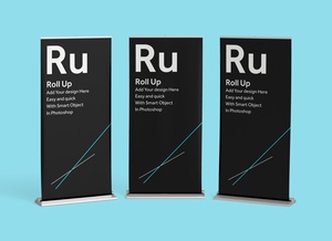Modern Roll-Up Stand Banner Mockup