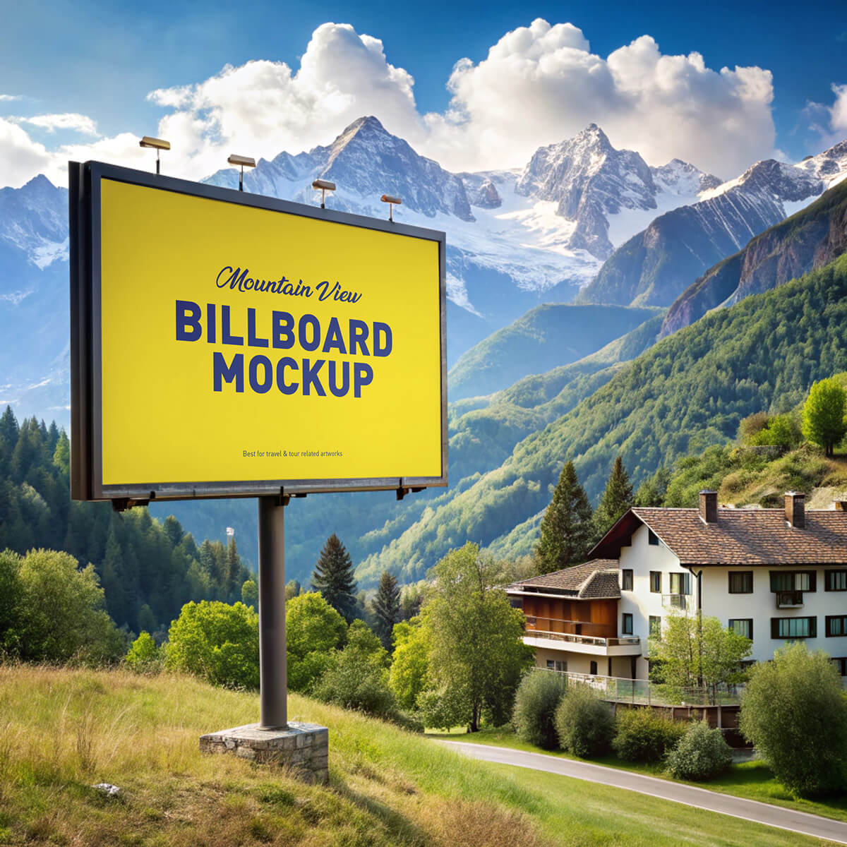 Mountain View Billboard Mockup