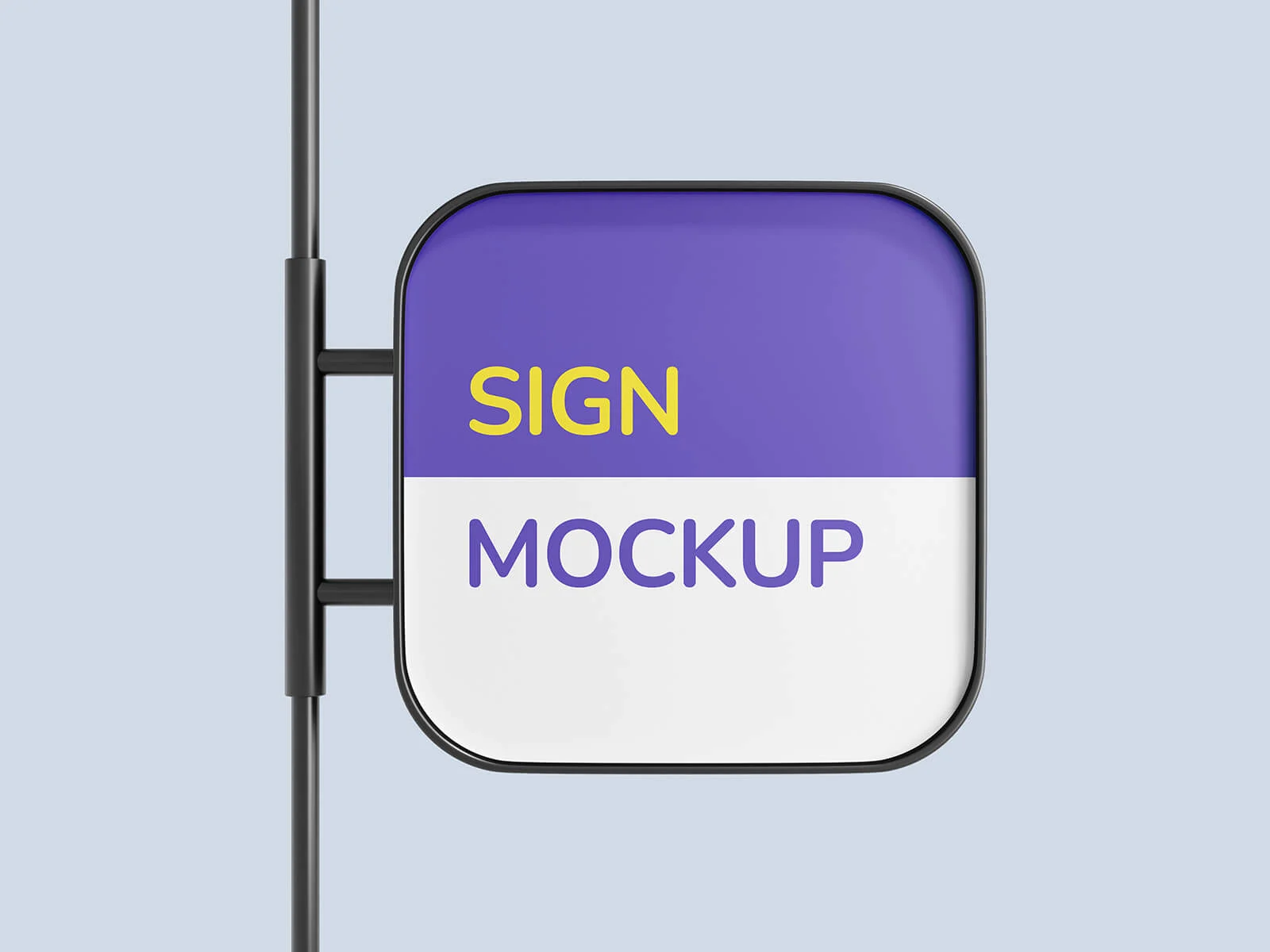 Montiertes Schild-Mockup