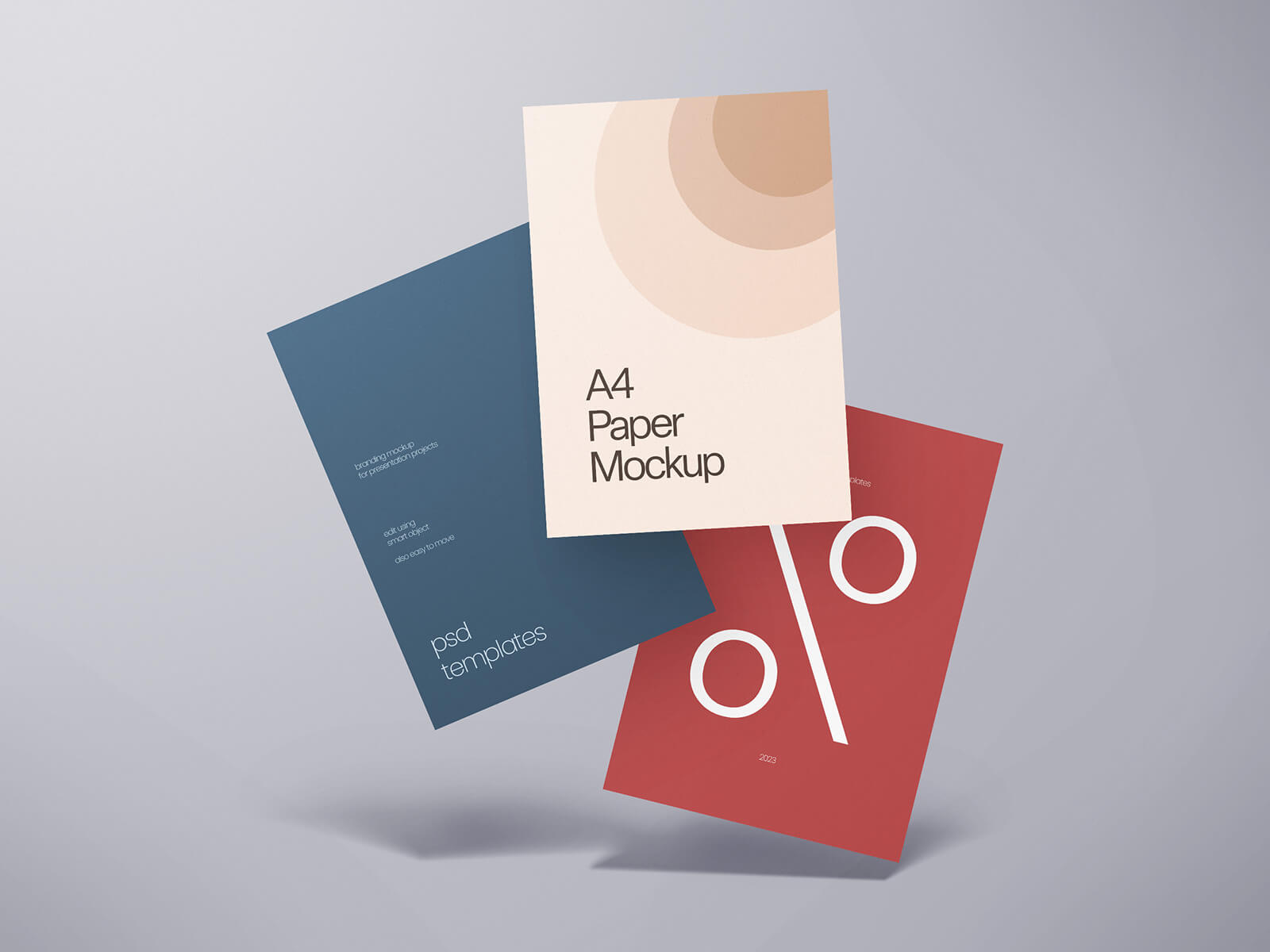 A4 Floating Flyers Mockup