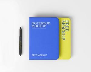 Notebook With Pen Mockup