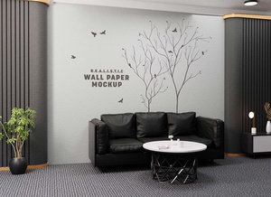 Office Lobby Wall Decal / Wall Paper Mockup