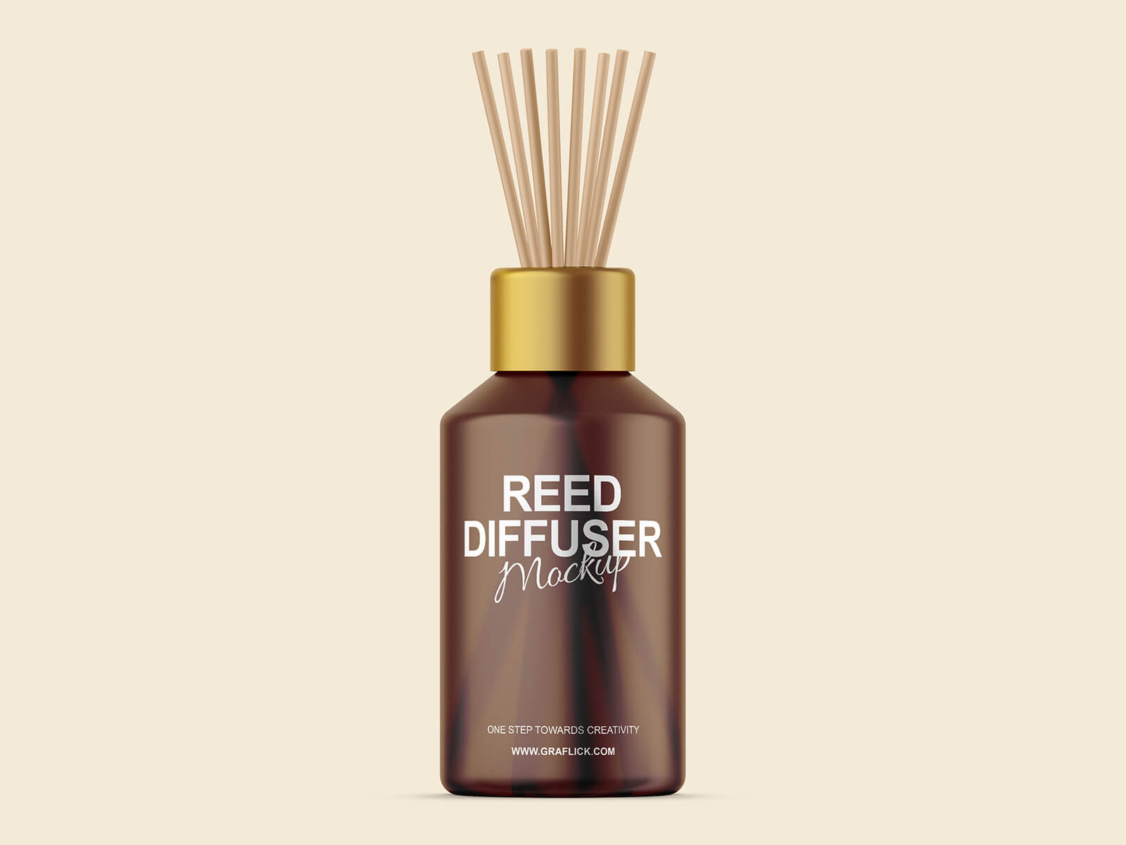 Oil Reed Diffuser Bottle Mockup