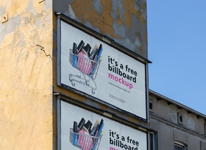 Old Building Billboard Mockup