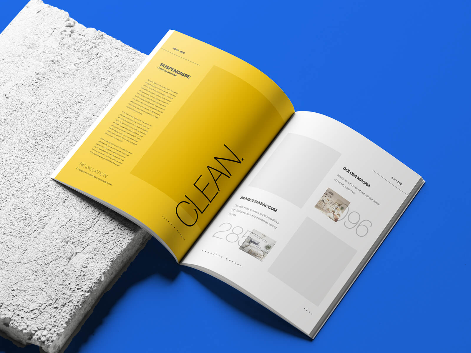 Sur le magazine A4 Open A4 / Digest Mockup